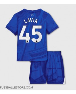Günstige Chelsea Romeo Lavia #45 Heimtrikotsatz Kinder 2025-26 Kurzarm (+ Kurze Hosen)